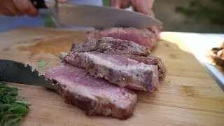 Телячья корейка на мангале (стейк).Рецепт от Жоржа