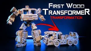 Wooden Bulkhead Transformation 3D Model Kit Transformers | Timbertron Ultima from Wood Trick.