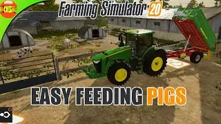 How to feed pigs in Farming Simulator 20, pigs feeding guides tutorial fs 20