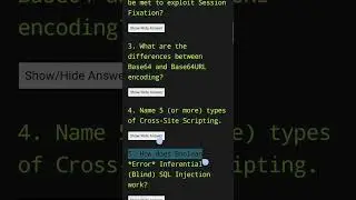 cybersecurity appsec Interview questions 