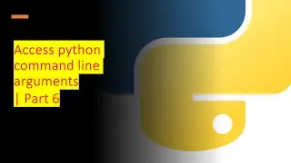 Python command line arguments | sys.argv | Python by examples | 