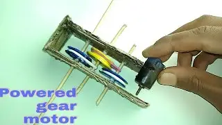 Gear motor from cardboard