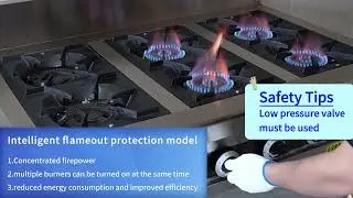 Commercial customizable multi-head stove for making pot roast, casseroles, soups and other foods