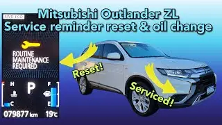 Mitsubishi Outlander service reminder reset | How to change the oil and filter