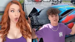 Amouranth Reacts to Jack Doherty's Shocking Car Crash!