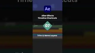 After Effects Timeline Shortcuts 07 - Trim & Move Layers | 
