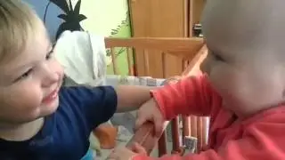 Демид и Ася веселятся
