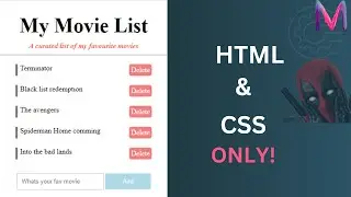 Movie List/ (Shopping List) in Html and CSS