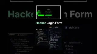 Create Hacker Login Form Using HTML CSS