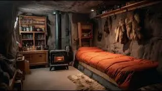 SafeHouse | Warm Cave Bunker  – Fireplace Crackles & Underground Ambience for Deep Rest
