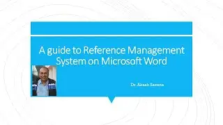 How to cite references in Microsoft Word