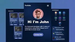 React Responsive Portfolio Website Tutorial Using ReactJs | React js Projects For Beginners