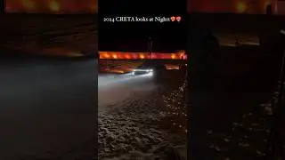New CRETA 2024 looks at Nightt❤️‍🔥❤️‍🔥#hyundai #ytshorts #creta2024  #hyundaicreta #yt #shortsfeed