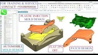 Core and Cavity Design patch- Plastic Injection Mold Design /Automobile Mould Design 