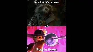 Rocket Raccoon vs Puss in Boots (Guardians of the Galaxy | Puss in Boots: The Last Wish)