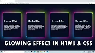 [HTML & CSS] Animeted Glowing Blur Box/Cards Effect In Your Website using HTML & CSS.