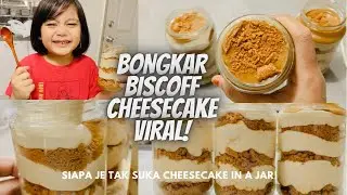 RESEPI BISCOFF CHEESECAKE | BISCOFF CHEESECAKE IN A JAR RECIPE  ( BAKING VLOG )
