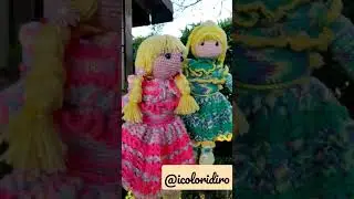 Quinta e ultima parte dei  tutorial passo a passo per realizzare due bambole in amigurumi