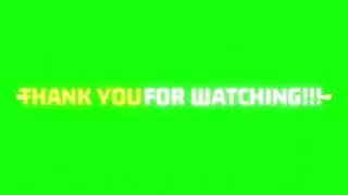 Animated  THANK YOU FOR WATCHING  GREEN SCREEN | OUTRO VIDEO