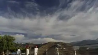 sky timelaspe over mountains near nerja spain