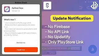 Tutorial Membuat Notifikasi Update Aplikasi Tanpa Firebase, API dan Updatify di Sketchware