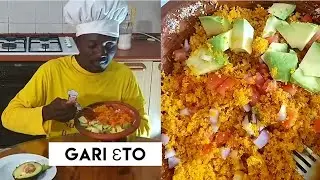 Original Gari Eto recipe / Ghana popular food, gari ɛto