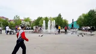 Сибай. На фонтане