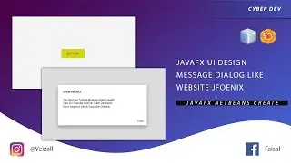 JavaFX UI Design Message Dialog Like Website Jfoenix