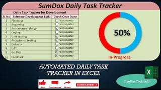 Automated Task Tracker in Excel 