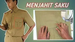 Cara menjahit baju dinas - part 2 Cara membuat saku baju
