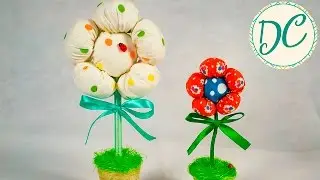 How to Make a Flower from Fabric?! New Topiary?