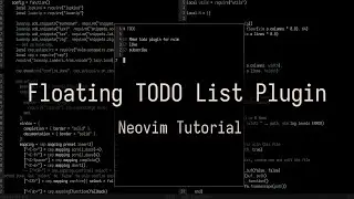 How to Make a Floating TODO List | Neovim Plugin Tutorial
