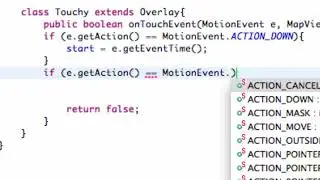 Android Developing Applications Tutorial 133 Overlay MotionEvent time