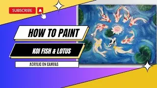 Koi fish painting | Acrylic on Canvas #paintingtutorial