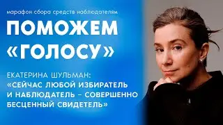 Большой марафон в поддержку наблюдателей / политолог Екатерина Шульман*
