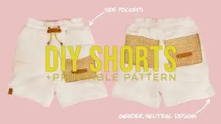 DIY Shorts (Gender Neutral Design + PDF Pattern) + (EASY SEWING PROJECT)(STEP BY STEP INSTRUCTIONS)