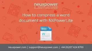 How to compress a word document with NXPowerLite
