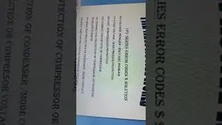 Carrier inverter AC Error Codes( P) Series  All