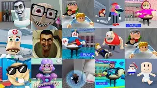 SPEED Run in 27 Scary Obby from Escape Skibidi, Exe Barry Prison, Gran, Rainbow Friends, Gumdrop