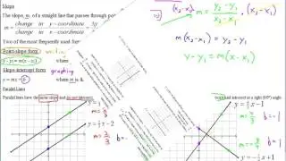 AP Calculus Notes Linear Equations