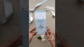 Wonderful Baby Blue Boarding Pass Wedding Invitation with Silver Foil ✈️💙