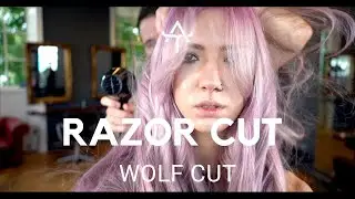 WOLF HAIRCUT - LONG SHAG  USING RAZOR ON BLONDE HAIR