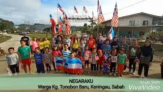 NEGARAKU oleh Warga Kg. Tonobon Baru, Keningau, Sabah.