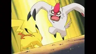 Ash's Pikachu vs Vigoroth, Ash vs Gym leader