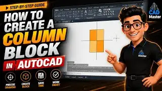 How to Create a Column Block in AutoCAD | Step-by-Step Tutorial # autocad 