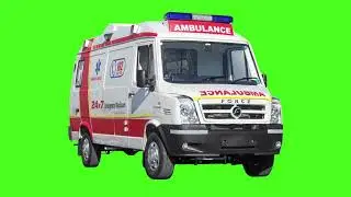 Green Screen Ambulance Chroma Key Graphics For Videos No Copyright (Free To Use)