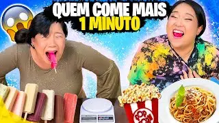 QUEM COME MAIS EM 1 MINUTO | Blog das irmãs