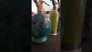 Флюид арт на объёмных предметах. Fluid art