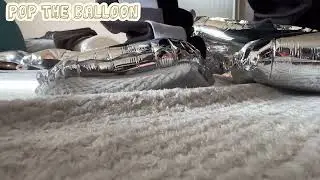 【風船を割る】風船を足で割ってみた　pop the balloon