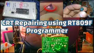 CRT TV memory  read using RT809F programmer||crt tv eeprom ic ko kese read kare||crt tv repairing